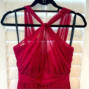 ALFRED SUNG Burgundy Formal Maxi Dress Size 2